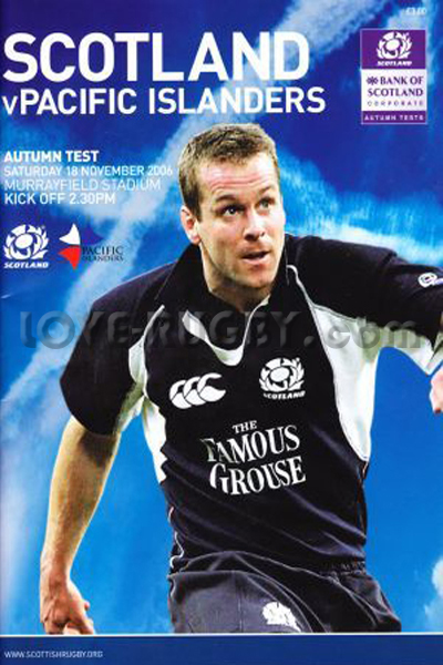 2006 Scotland v Pacific Islanders  Rugby Programme